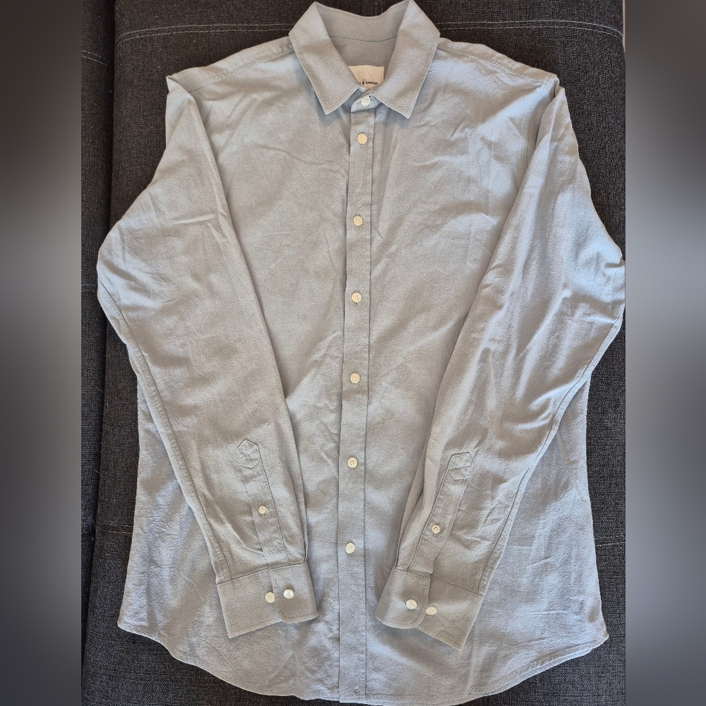 Samsoe Samsoe: Men's Light Gray Shirt Size: See Mesurements